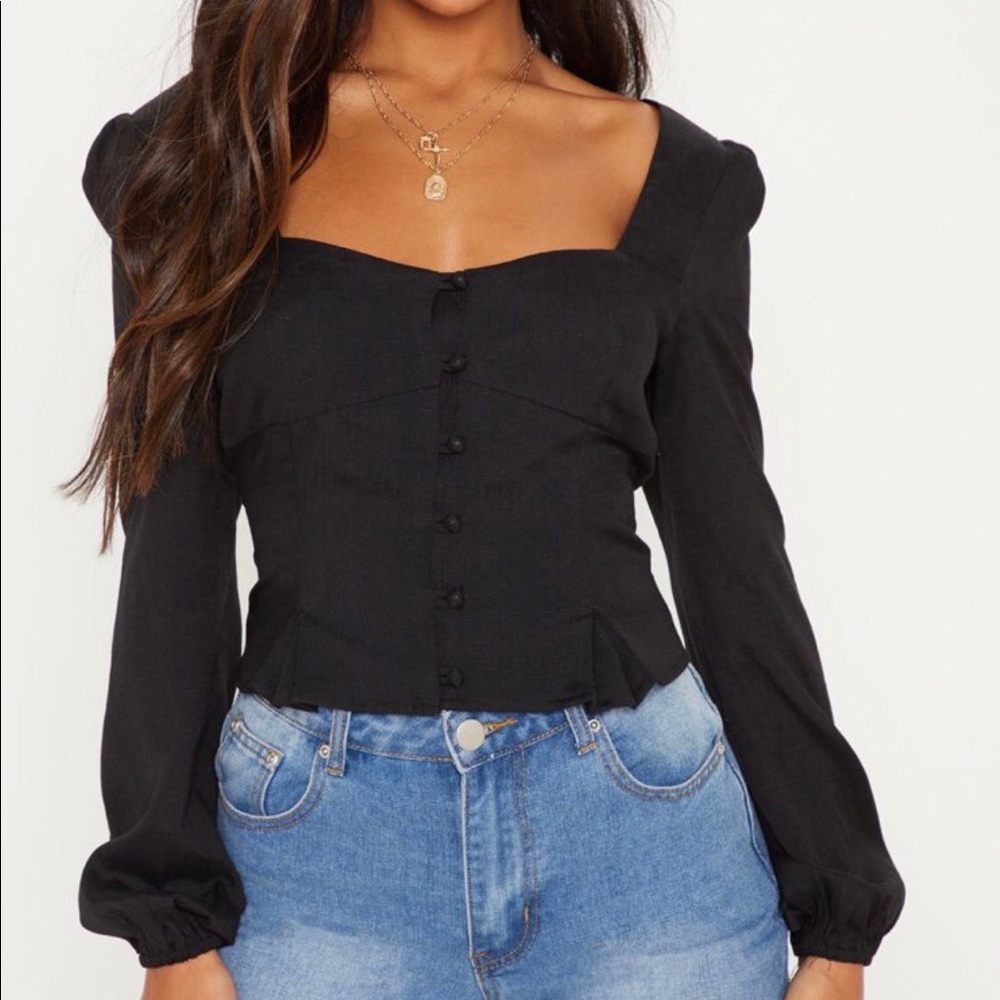 Black puff long sleeve
